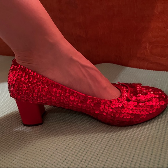Halloween red Funtasma sequence red shoes size 8 Dorothy - Picture 10 of 10